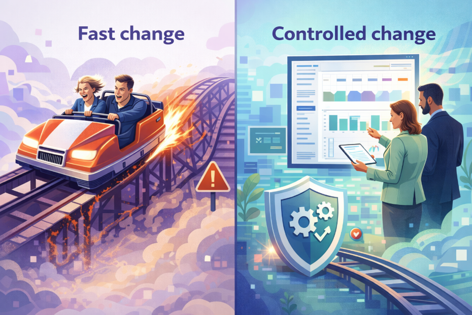 Change control in wholesale eCommerce: fast change versus controlled change