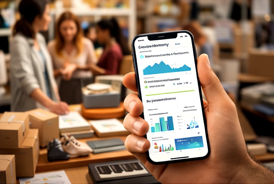 Coretonomy mobile dashboard in retail environment